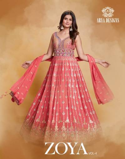 ZOYA VOL-4 BY ARYA FABRICS  DESIGNER LEHENGA CHOLI WHOLESALERS IN SURAT